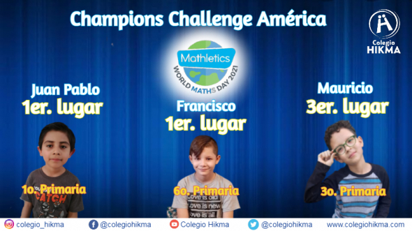 Lideran alumnos del Colegio Hikma en el torneo de matemáticas Champions Challenge America 2021
